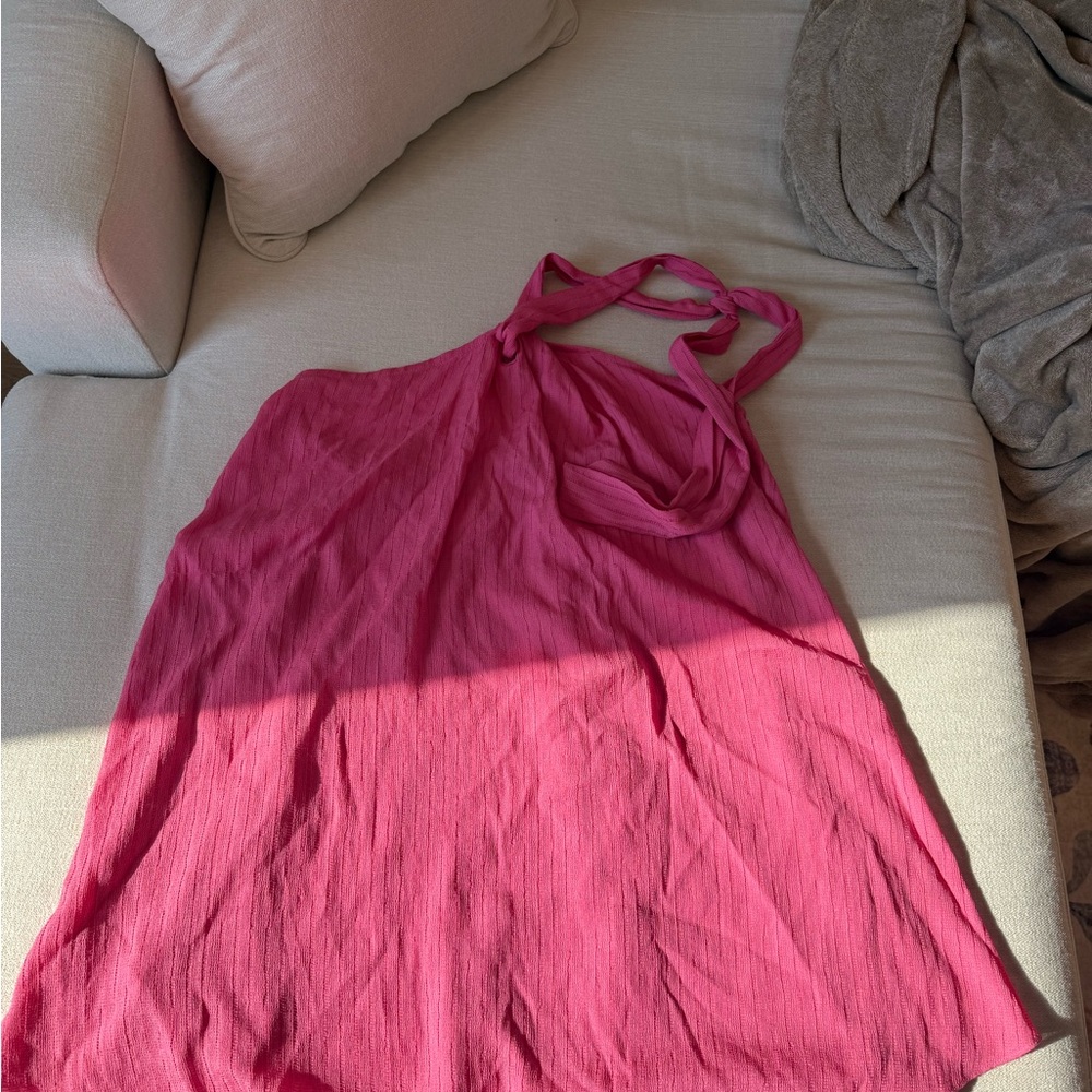 Elegant Pink Mini Dress